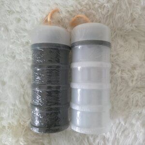 2x Protein Powder Containers Formula Dispenser, Practical, Portable Convenient